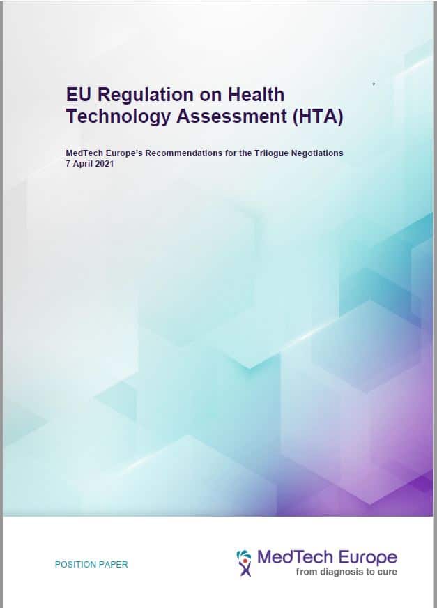 MedTech Europe Position Paper ahead of Trilogue Negotiations on EU HTA Regulation 7 April